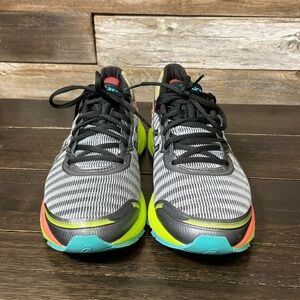 Asics DynaFlyte FlyteFoam Womens Size 8.5 US Running Shoes Grey Yellow Coral